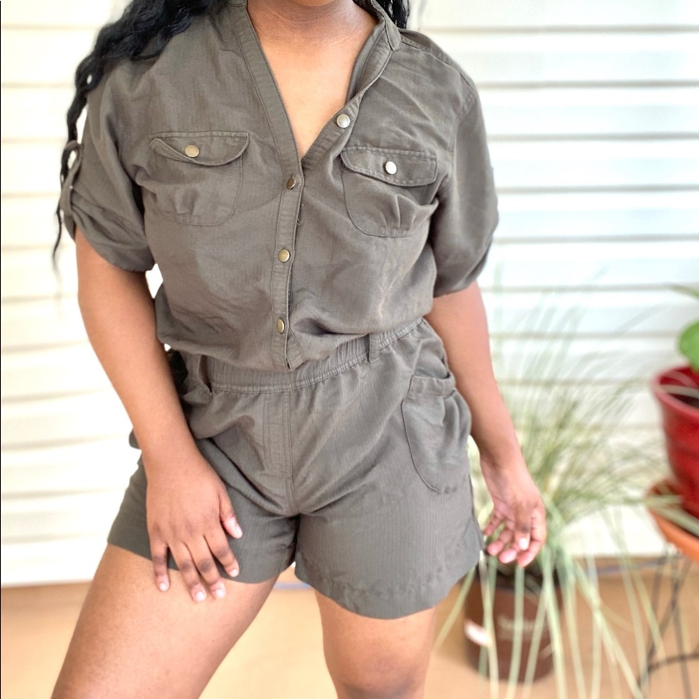 Army Green Romper